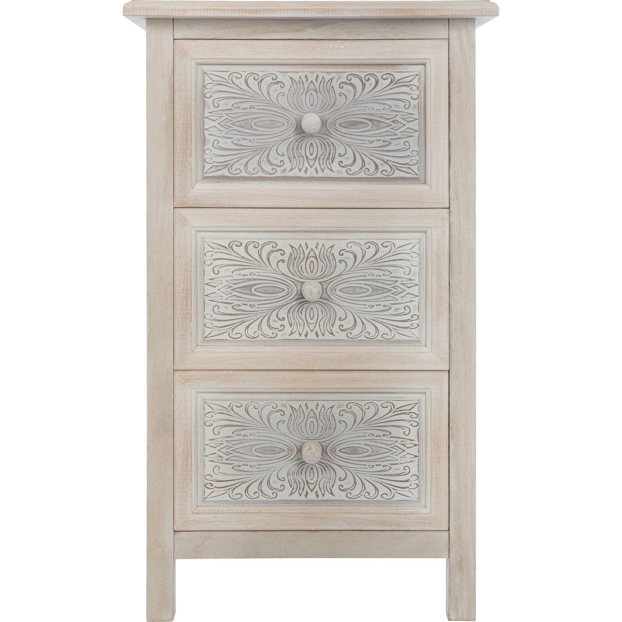 Voir la diapositive 2 : ATMOSPHERA Commode ethnique hina - l. 48 x h. 80 cm - gris