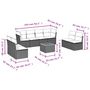 Voir la diapositive 6 : VIDAXL Salon de jardin avec coussins 9pcs melange beige resine tressee