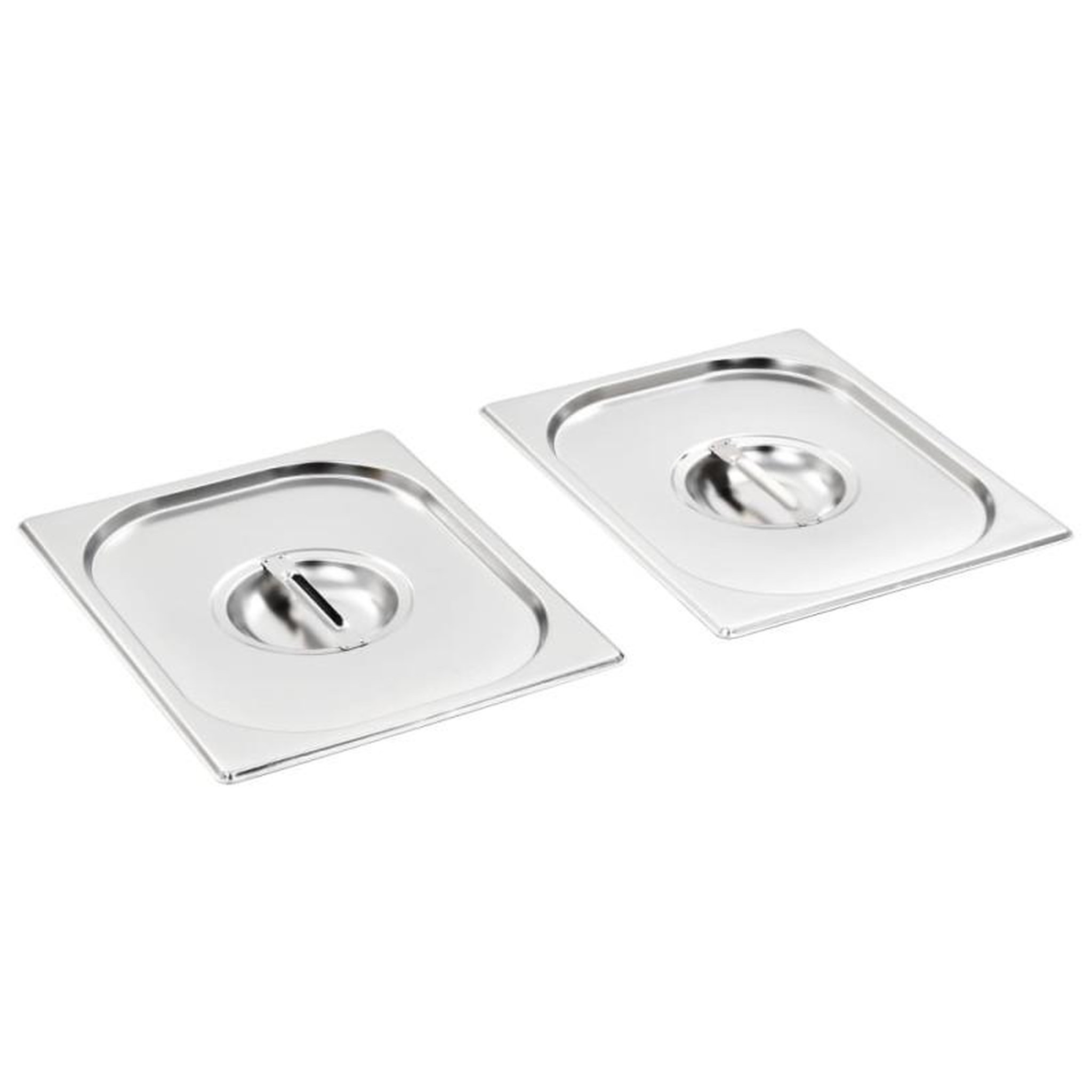 VIDAXL Couvercles de plateau 2 pcs GN 1 2 Acier inoxydable