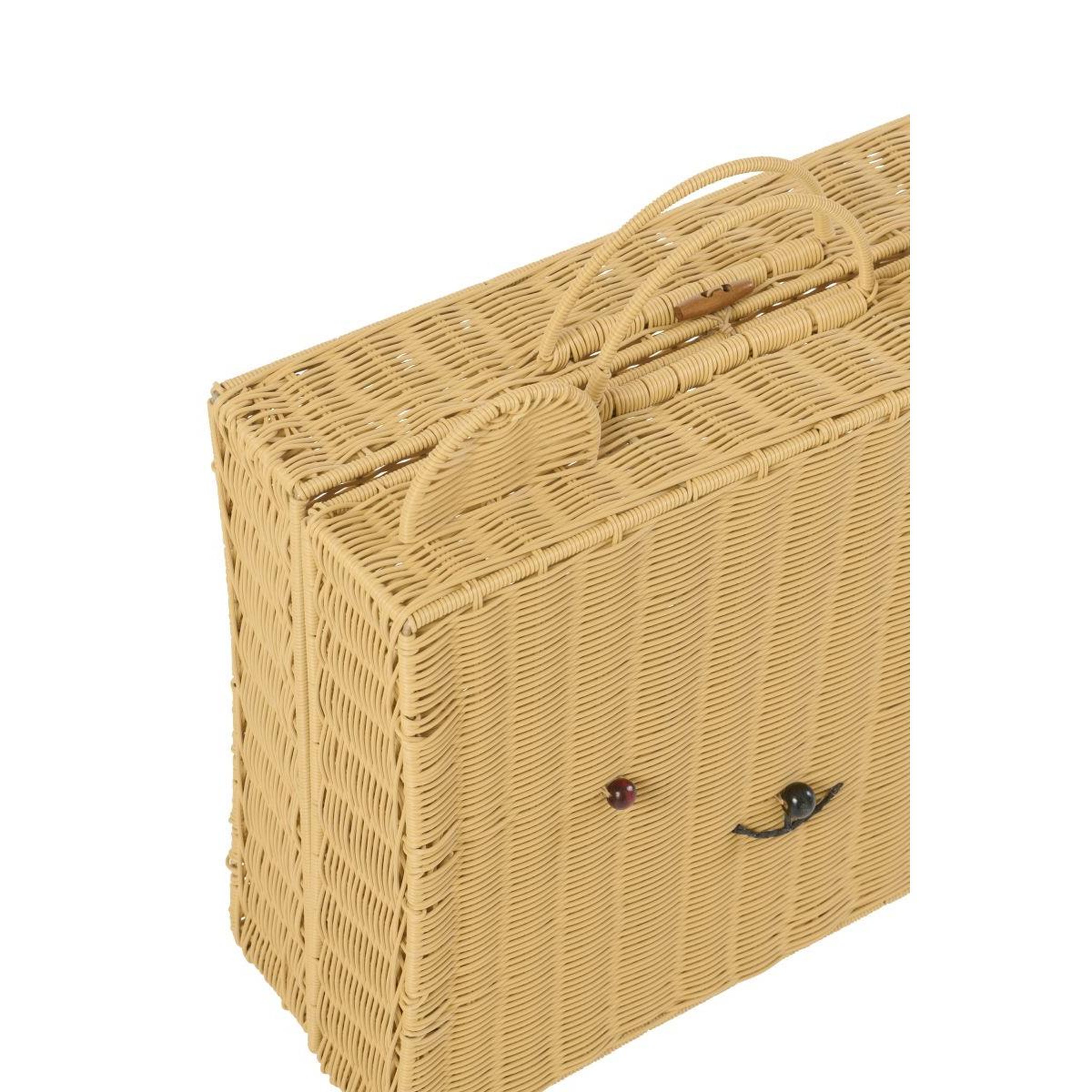 Voir la diapositive 6 : J-LINE Valise déco enfant ours  napoleon  50cm naturel