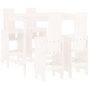 Voir la diapositive 2 : VIDAXL Ensemble de bar de jardin 5 pcs blanc bois massif de pin