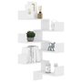 Voir la diapositive 4 : VIDAXL Etageres murales d'angle 2 pcs Blanc 40x40x50cm bois ingenierie