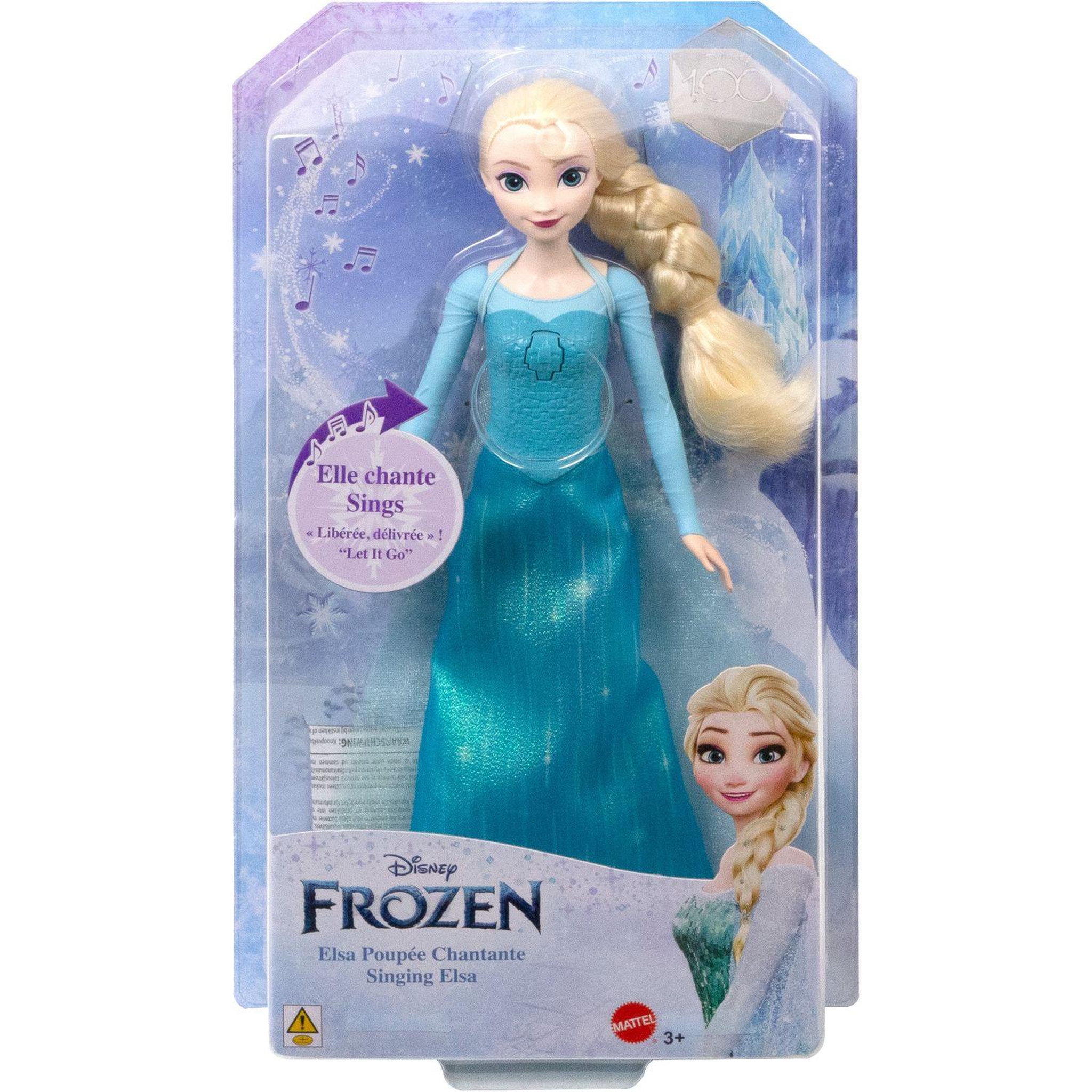 Voir la diapositive 1 : DISNEY PRINCESS Poupée Elsa chantante Reine des Neiges