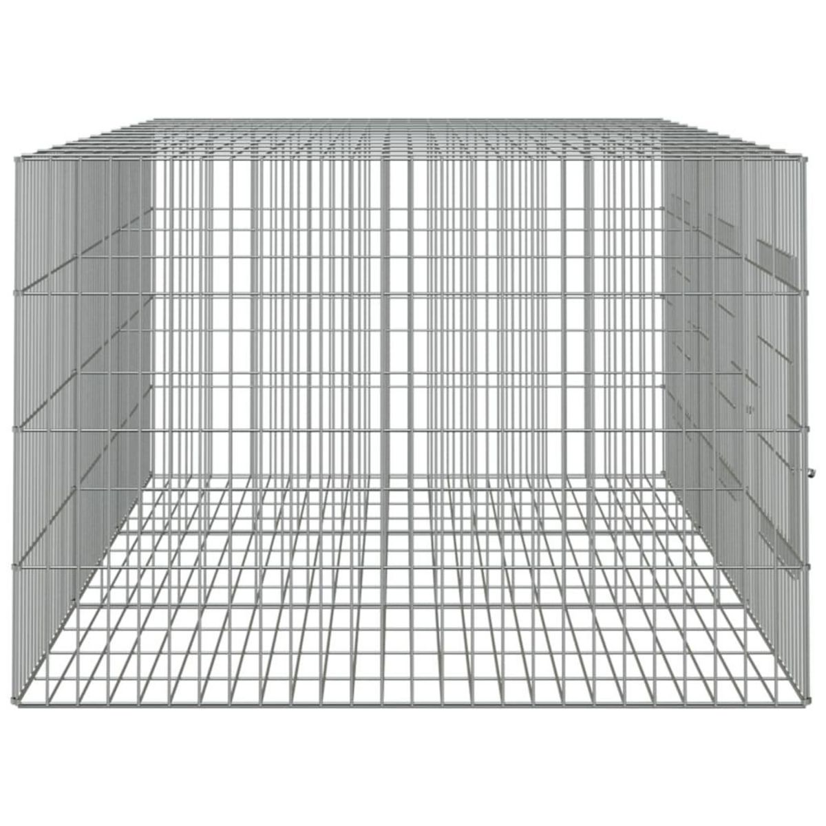 VIDAXL Cage a lapin 3 panneaux 163x79x54 cm Fer galvanise