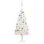 VIDAXL Arbre de Noël artificiel pre-eclaire et boules blanc 180 cm
