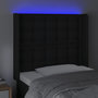 Voir la diapositive 4 : VIDAXL Tete de lit a LED Noir 103x16x118/128 cm Similicuir