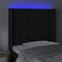 Voir la diapositive 4 : VIDAXL Tete de lit a LED Noir 103x16x118/128 cm Similicuir