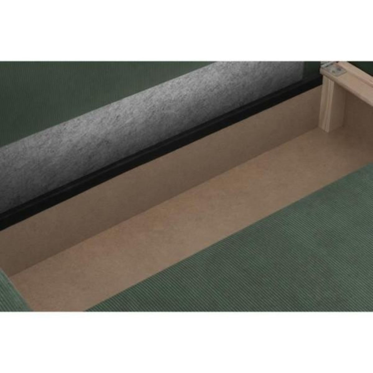 MARKET24 Canapé d'angle convertible et réversible 3 places GALET - Velours côtelé - Coffre de rangement - L238 x P154 x H86 cm