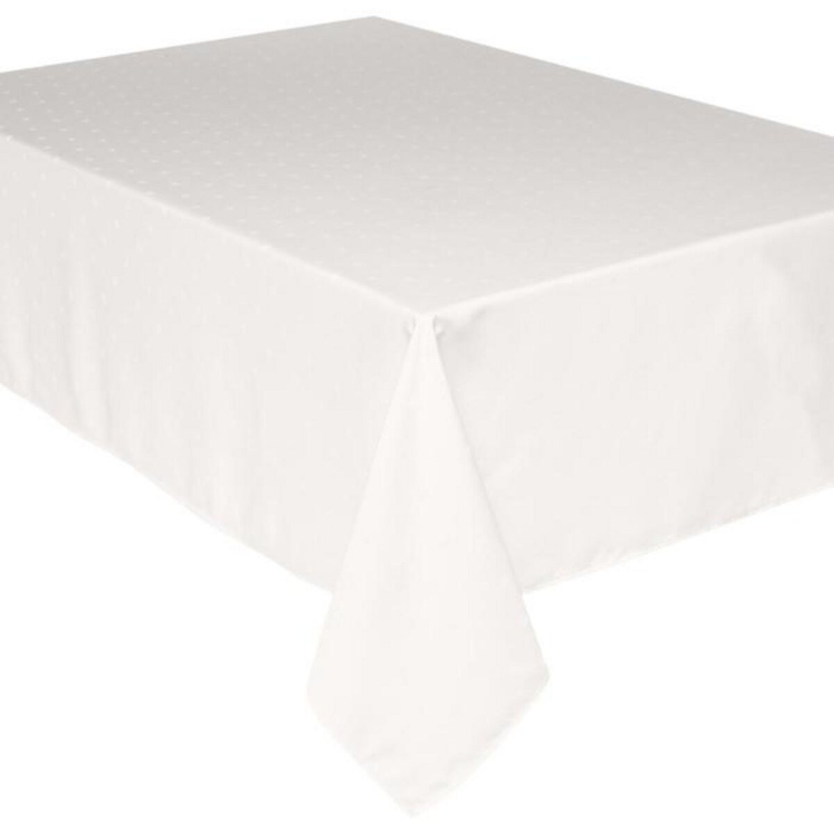 SECRET DE GOURMET Nappe Antitache  Jacquard Carré  140x240cm Ivoire