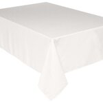 SECRET DE GOURMET Nappe Antitache  Jacquard Carré  140x240cm Ivoire
