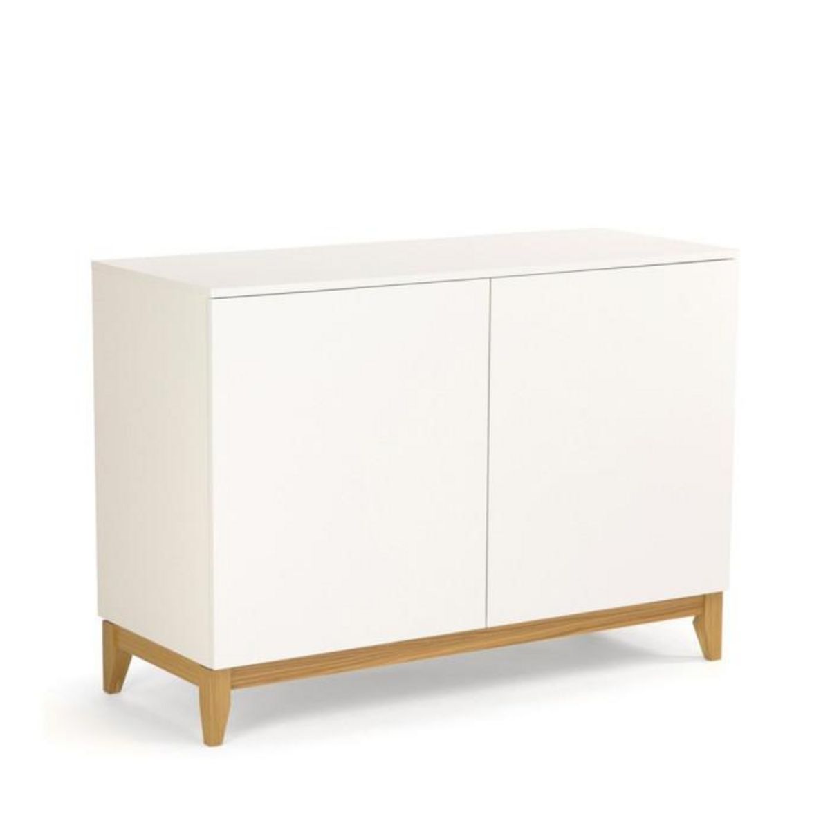 Paris Prix Buffet 2 Portes  Blanco  120cm Blanc & Chêne