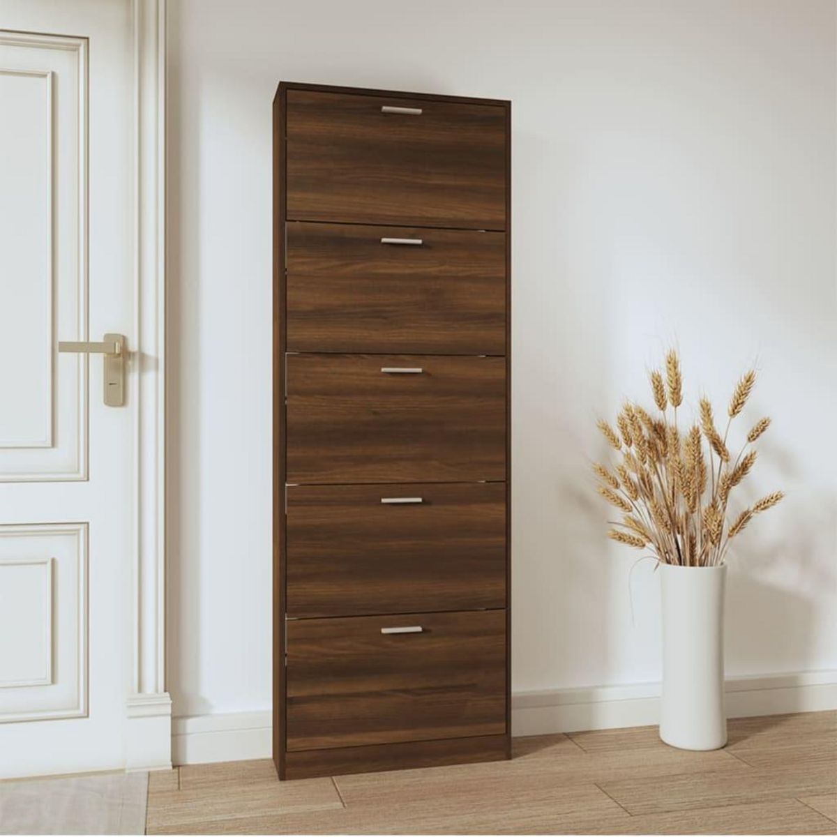 VIDAXL Armoire a chaussures Chene marron 59x17x169cm Bois d'ingenierie