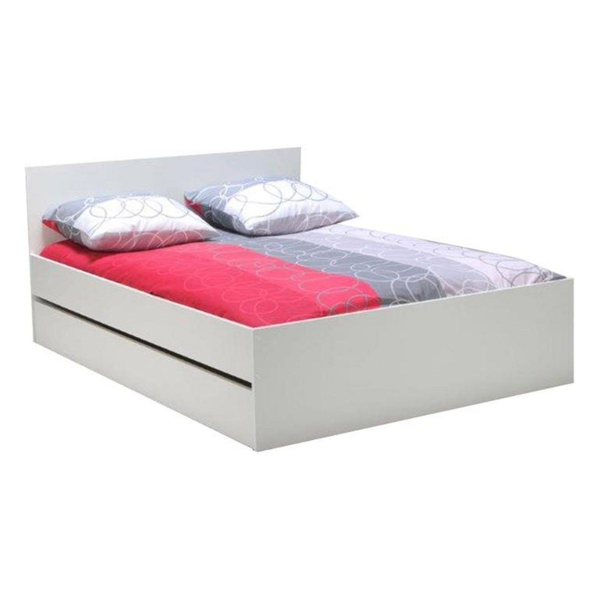 Lit pour couchage 140x200cm BOSS + 2 tiroirs