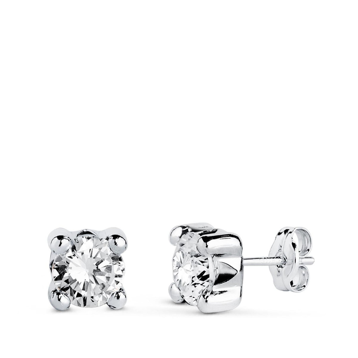 L'ATELIER D'AZUR Boucles d'Oreilles Or 18 Carats 750/000 Blanc Zirconium