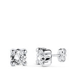 L'ATELIER D'AZUR Boucles d'Oreilles Or 18 Carats 750/000 Blanc Zirconium