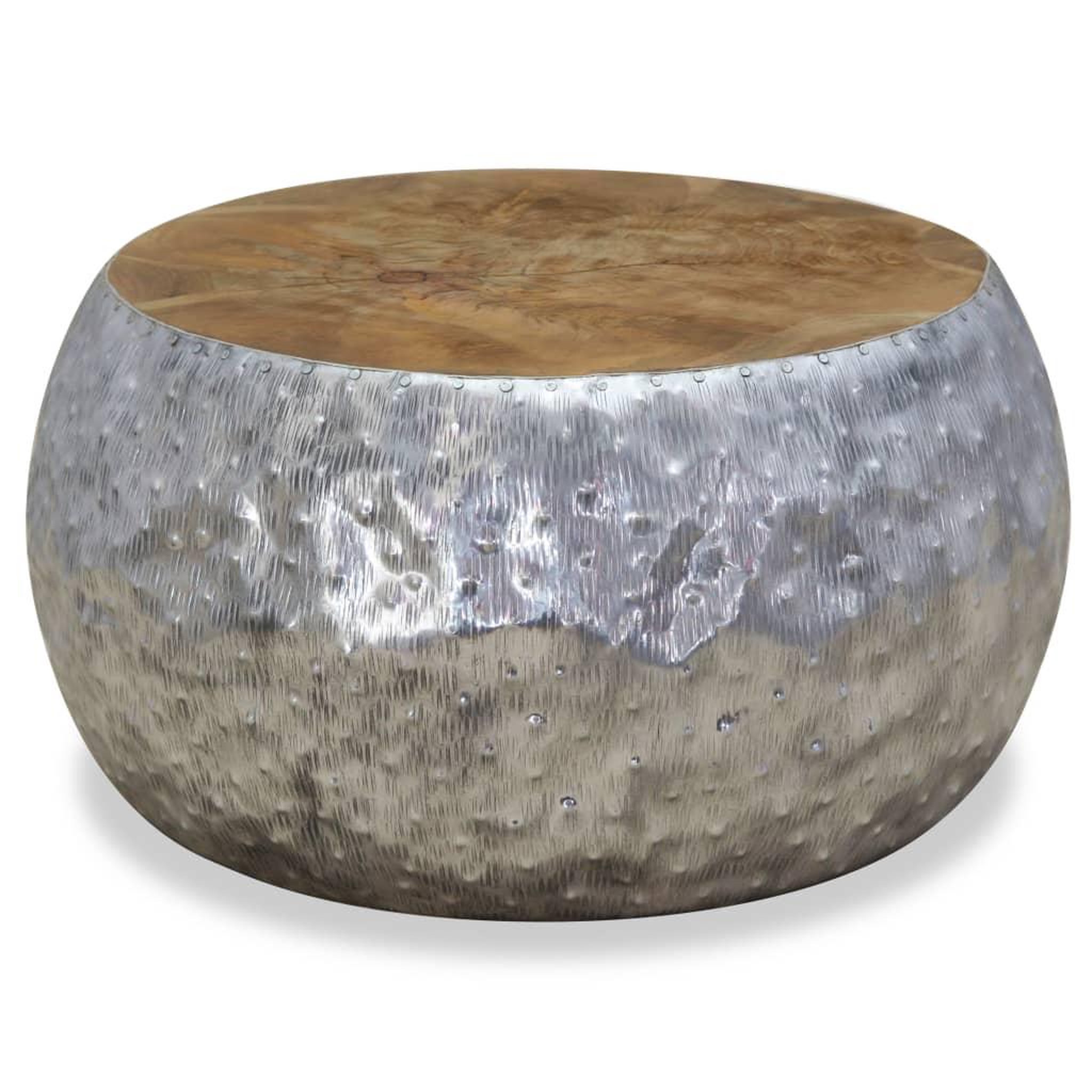 Voir la diapositive 5 : VIDAXL Table basse aluminium teck 60x60x30 cm