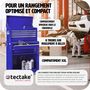 Voir la diapositive 5 : tectake Servante d'atelier 10 compartiments spacieux verrouillables avec tapis antidérapant bleu