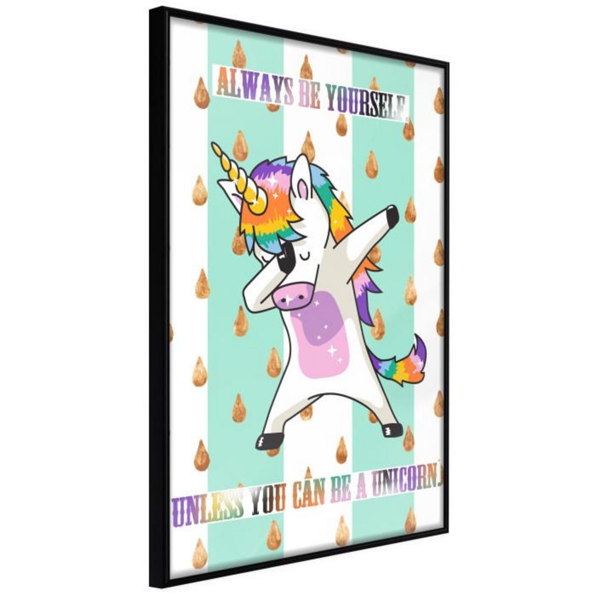 Paris Prix Affiche Murale Encadrée  Dabbing Unicorn