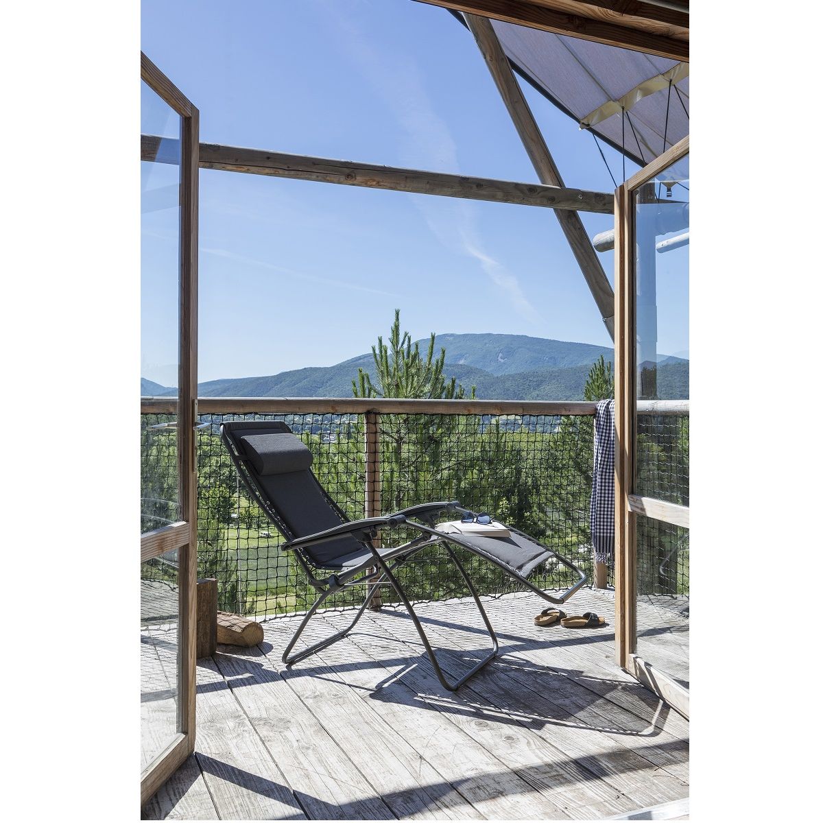 LAFUMA Fauteuil relax pliant multipositions ardoise RSX