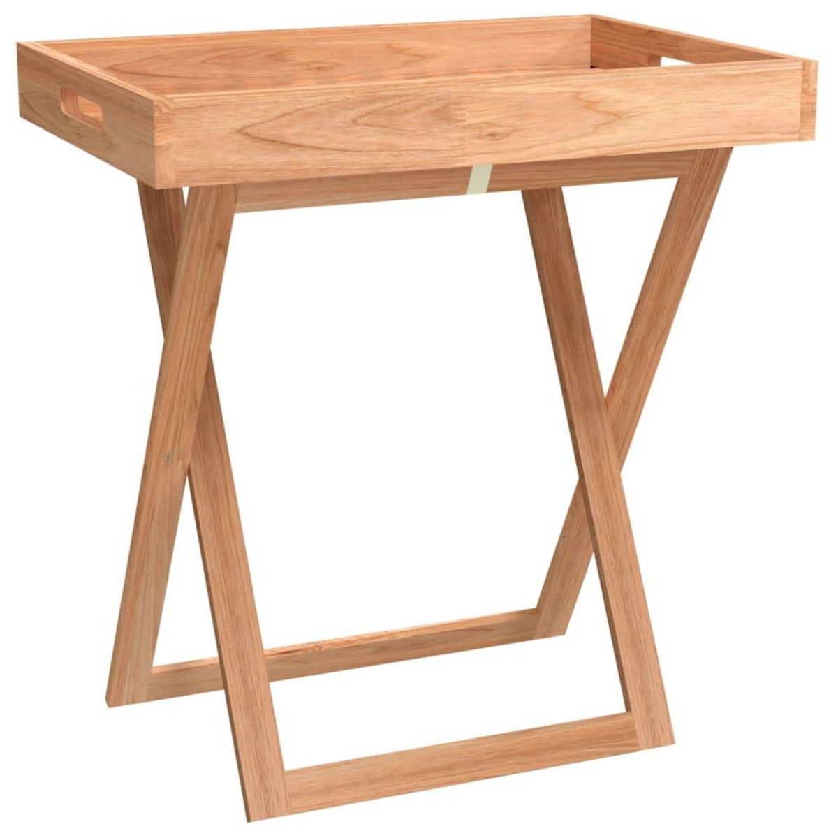 VIDAXL Table a plateau pliante 52x36x56,5 cm Bois massif de noyer