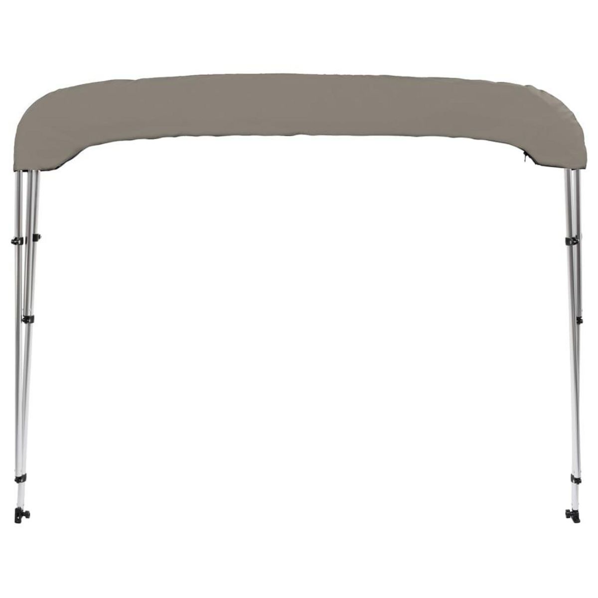 VIDAXL Auvent bimini a 3 arceaux gris 183x160x137 cm