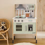 Voir la diapositive 2 : SWEEEK Cuisine pour enfant panneau. accessoires inclus. hotte. plaque de cuisson. micro-ondes électroniques