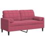 Voir la diapositive 2 : VIDAXL Canape 2 places avec oreillers bordeaux 140 cm velours