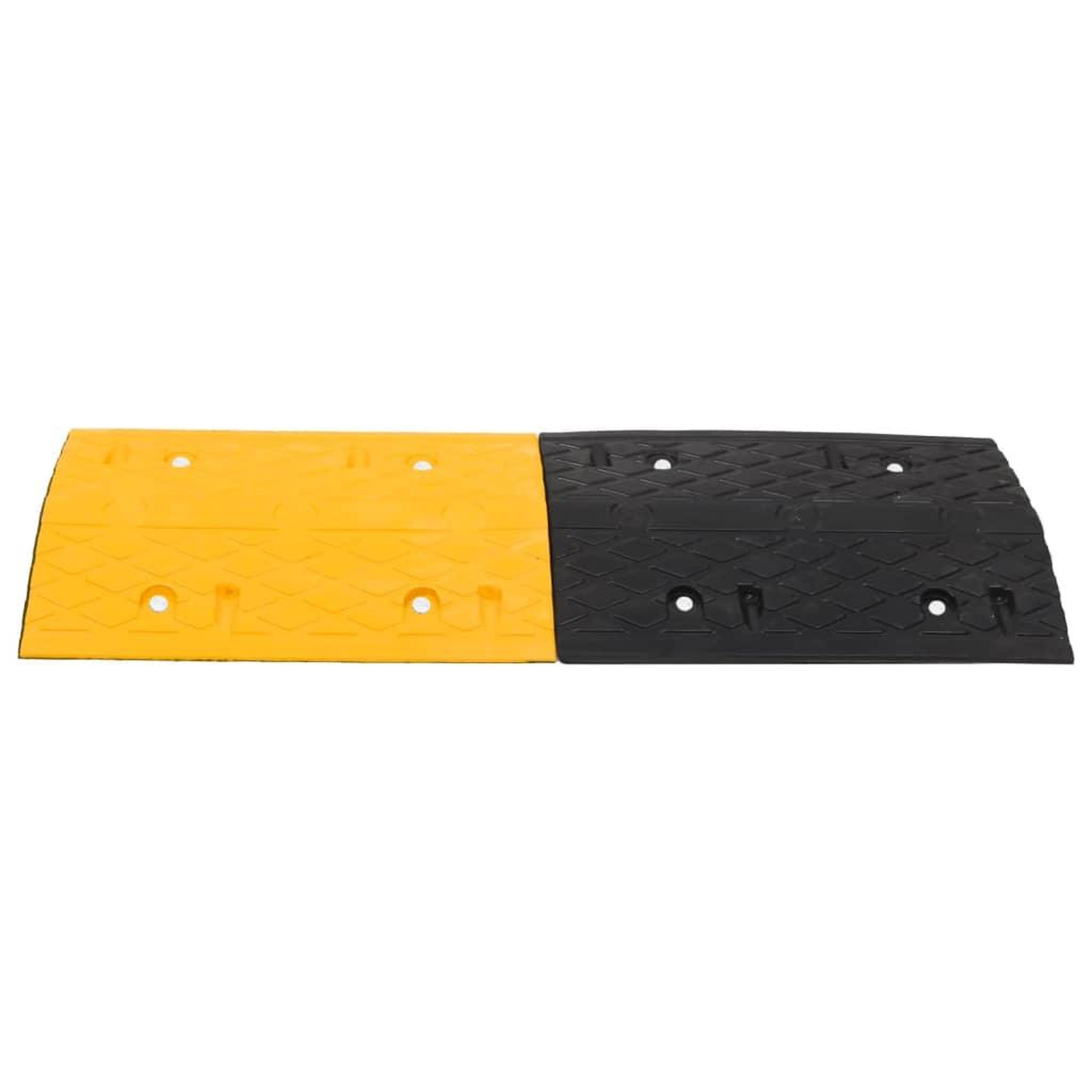 Voir la diapositive 2 : VIDAXL Ralentisseur Jaune et noir 97x32,5x4 cm Caoutchouc