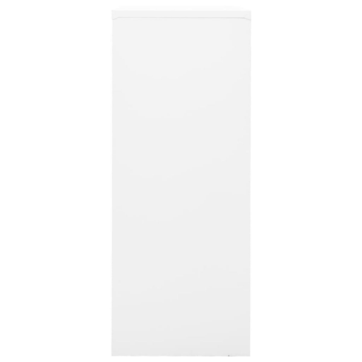 VIDAXL Armoire de bureau Blanc 90x40x102 cm Acier