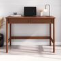 Voir la diapositive 2 : IDIMEX Bureau RODRIGO H 76 cm avec 2 tiroirs en bois massif