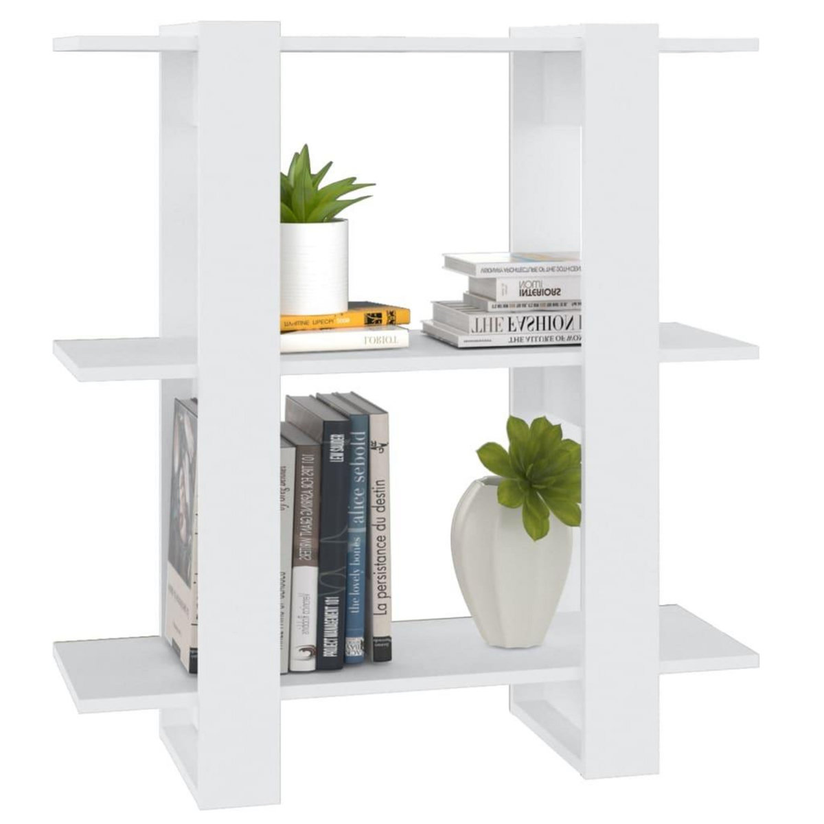 VIDAXL Bibliotheque/Separateur de piece Blanc 80x30x87 cm