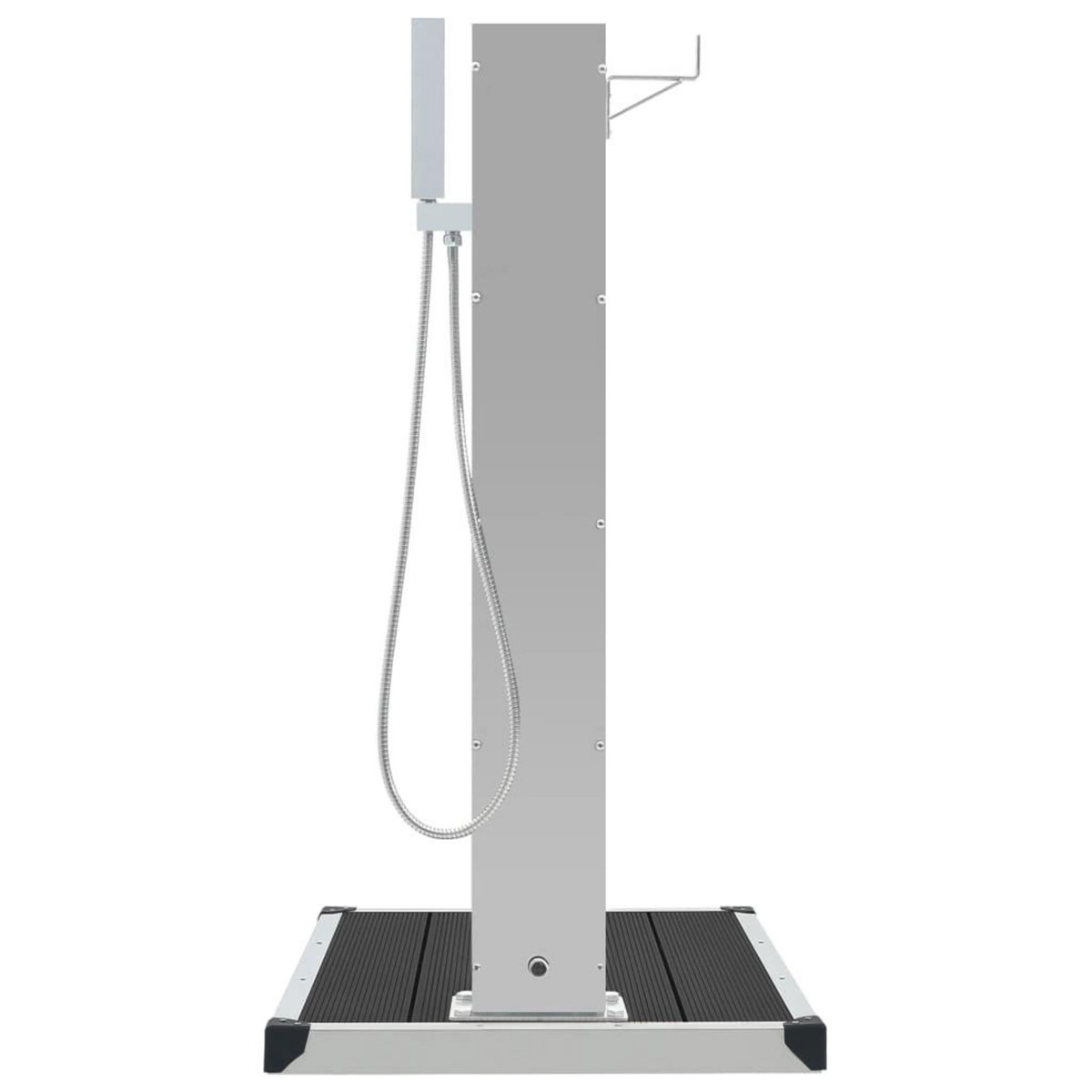 VIDAXL Douche d'exterieur avec receveur de douche WPC Acier inoxydable
