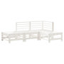 Voir la diapositive 2 : VIDAXL Salon de jardin 4 pcs blanc bois de pin massif