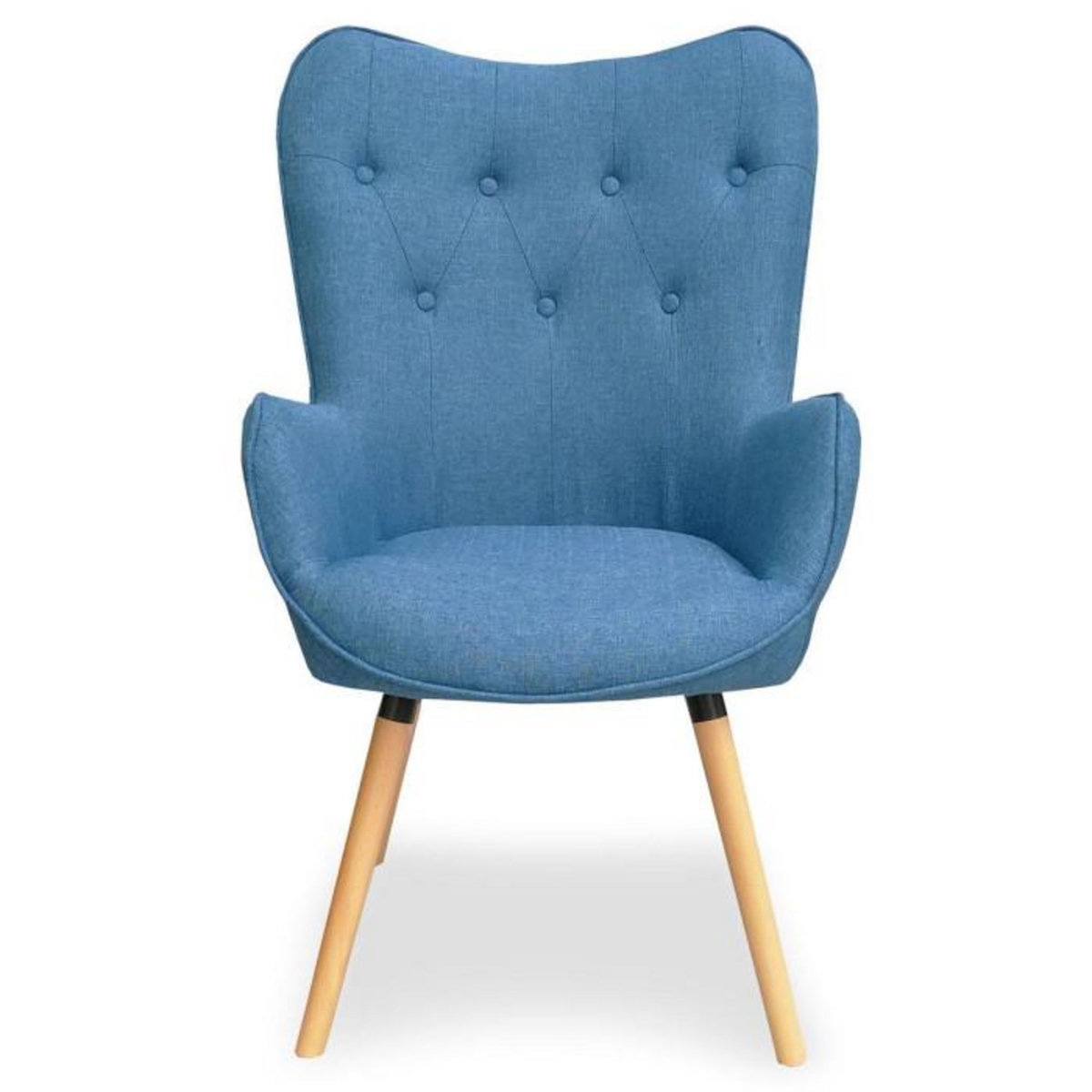Paris Prix Fauteuil Scandinave Capitonné  Evy  105cm Bleu
