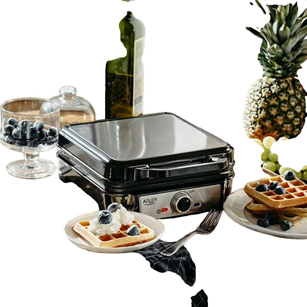 ADLER Gaufrier Adler AD 3083 Noir et Argent