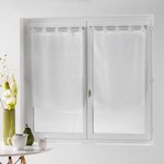 Paris Prix Paire de Voilages  Dandy  60x90cm Blanc