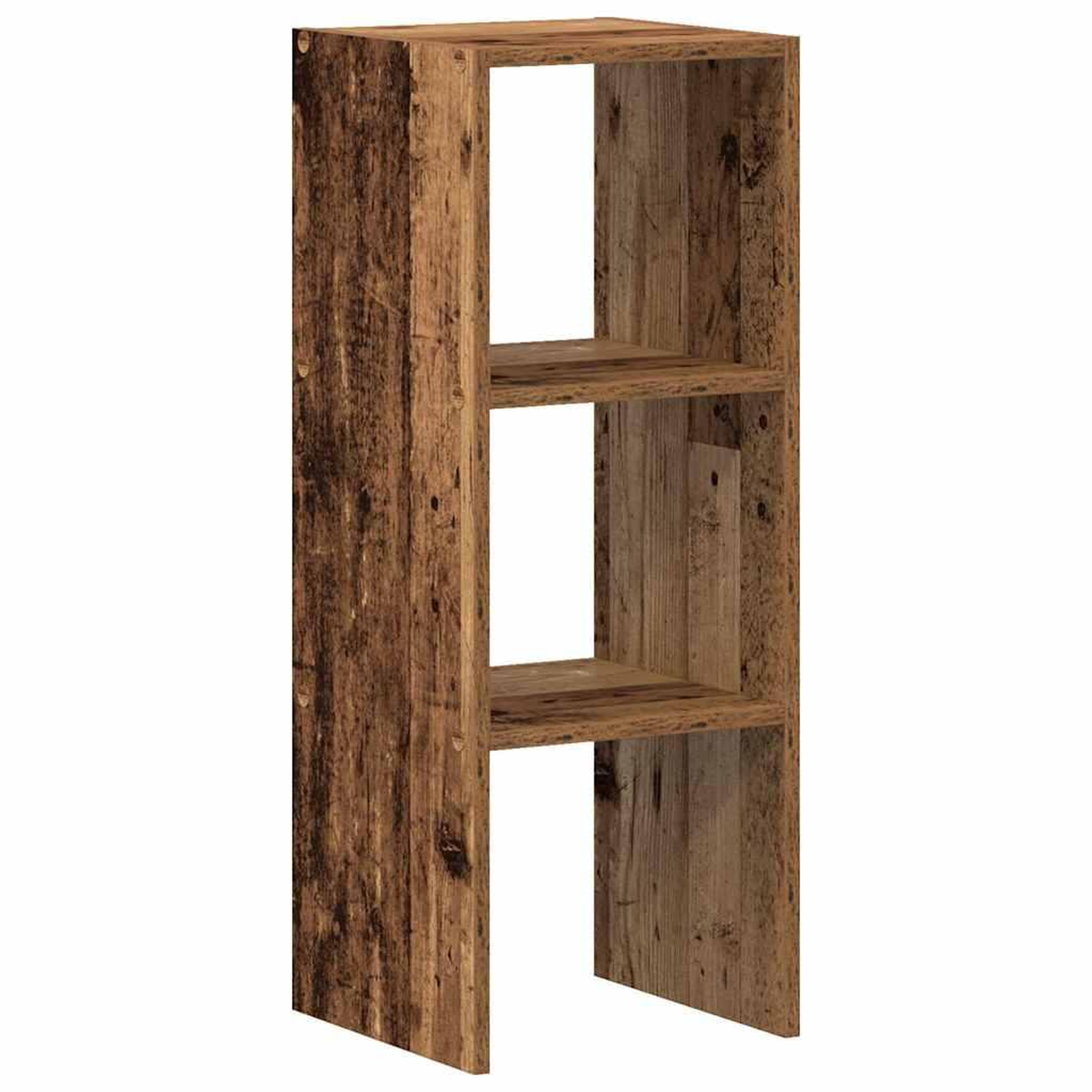 Voir la diapositive 2 : VIDAXL Bibliotheque empilable vieux bois 30x30x80 cm bois d'ingenierie
