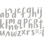 Rayher Pochoir d'embossage Alphabet Minuscule 0,5 à 2,8cm 29 pièces