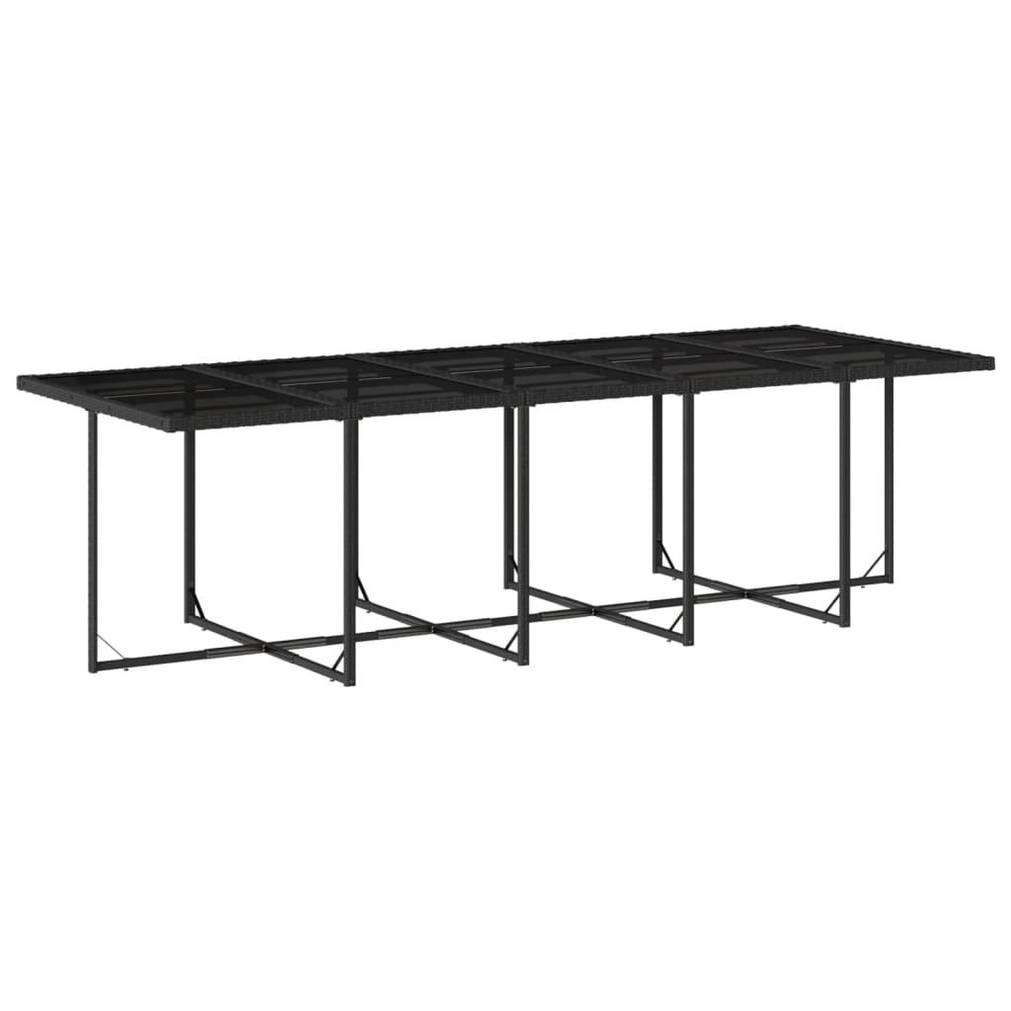 Voir la diapositive 4 : VIDAXL Ensemble a manger de jardin 15 pcs coussins noir resine tressee
