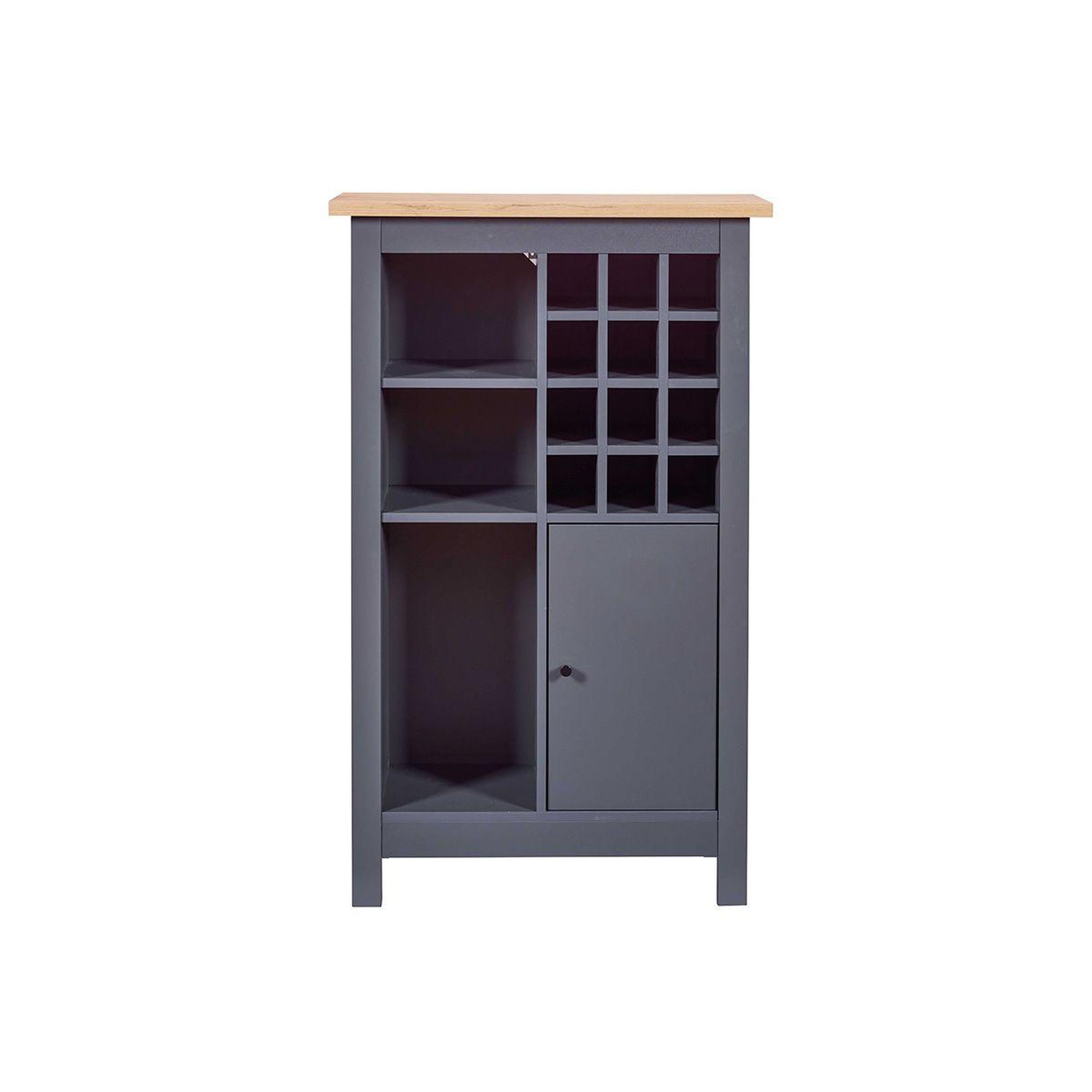 Voir la diapositive 2 : INTERLINK Buffet avec range-bouteilles  nichole  124cm anthracite