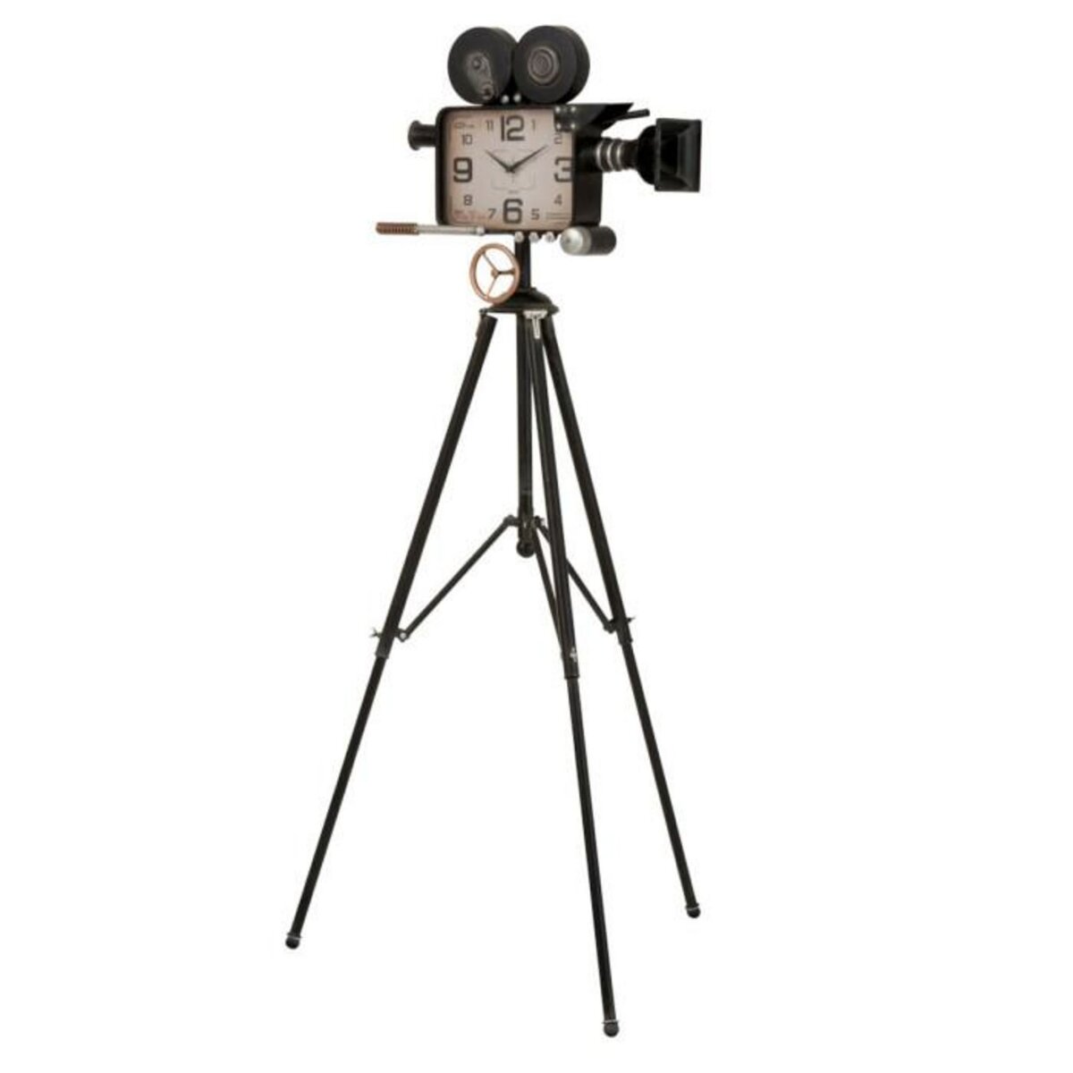 Paris Prix Horloge Design sur Pied  Camera  153cm Noir