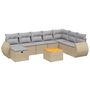 Voir la diapositive 2 : VIDAXL Salon de jardin avec coussins 9pcs melange beige resine tressee