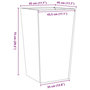Voir la diapositive 6 : VIDAXL Jardinieres 2 pcs 45x45x75 cm acier galvanise