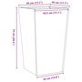 Voir la diapositive 6 : VIDAXL Jardinieres 2 pcs 45x45x75 cm acier galvanise