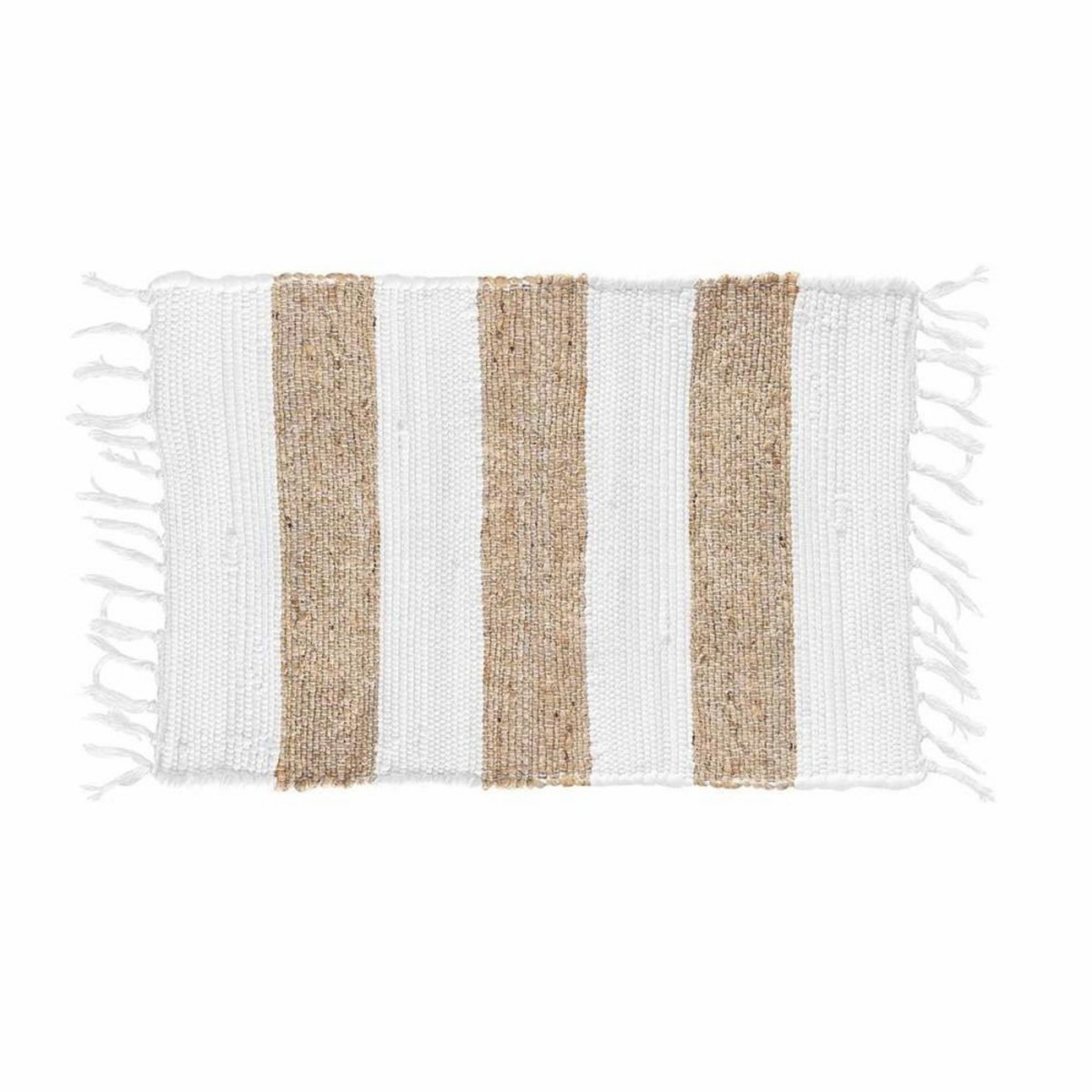 Douceur d'Intérieur Tapis rectangle à franges 50x80 cm Sagane