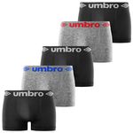 UMBRO Lot de 5 Boxers homme sans couture. Coloris disponibles : Noir