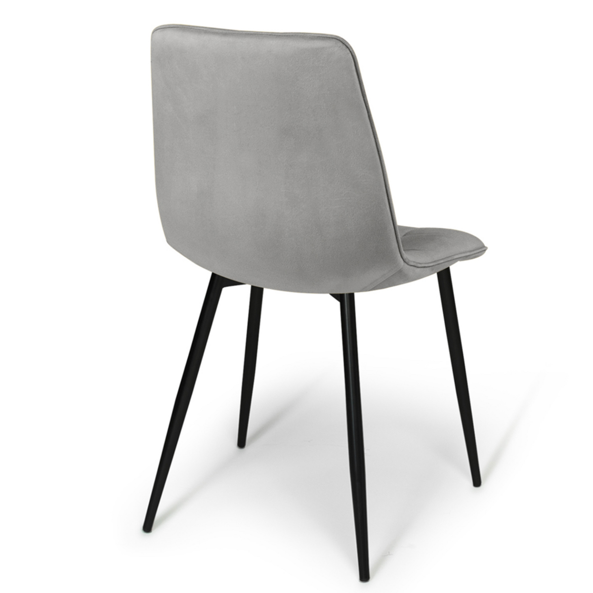 ID MARKET Lot de 6 chaises MILA en velours mix color vert x2, gris foncé x2, gris clair, jaune