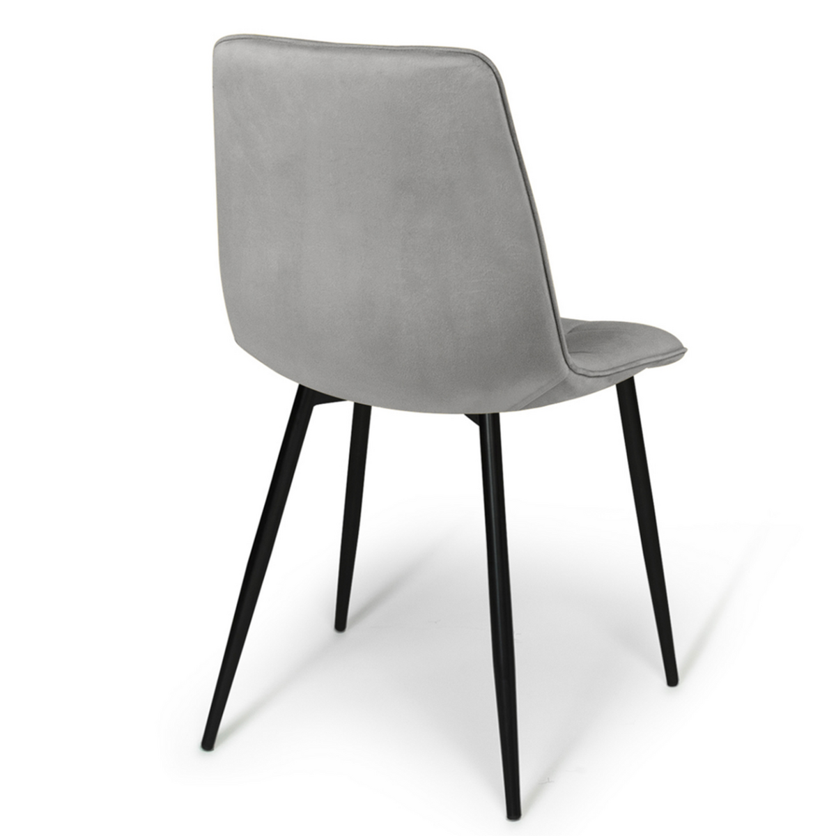 ID MARKET Lot de 6 chaises MILA en velours mix color vert x2, gris foncé x2, gris clair, jaune