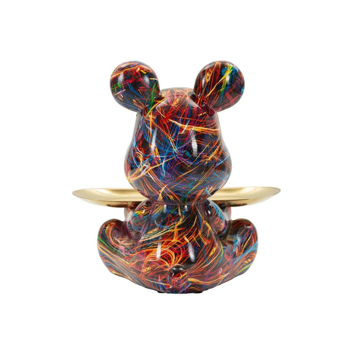 Paris Prix Statuette Ourson Assis & Vide-Poche  Psyco  22cm Multicolore