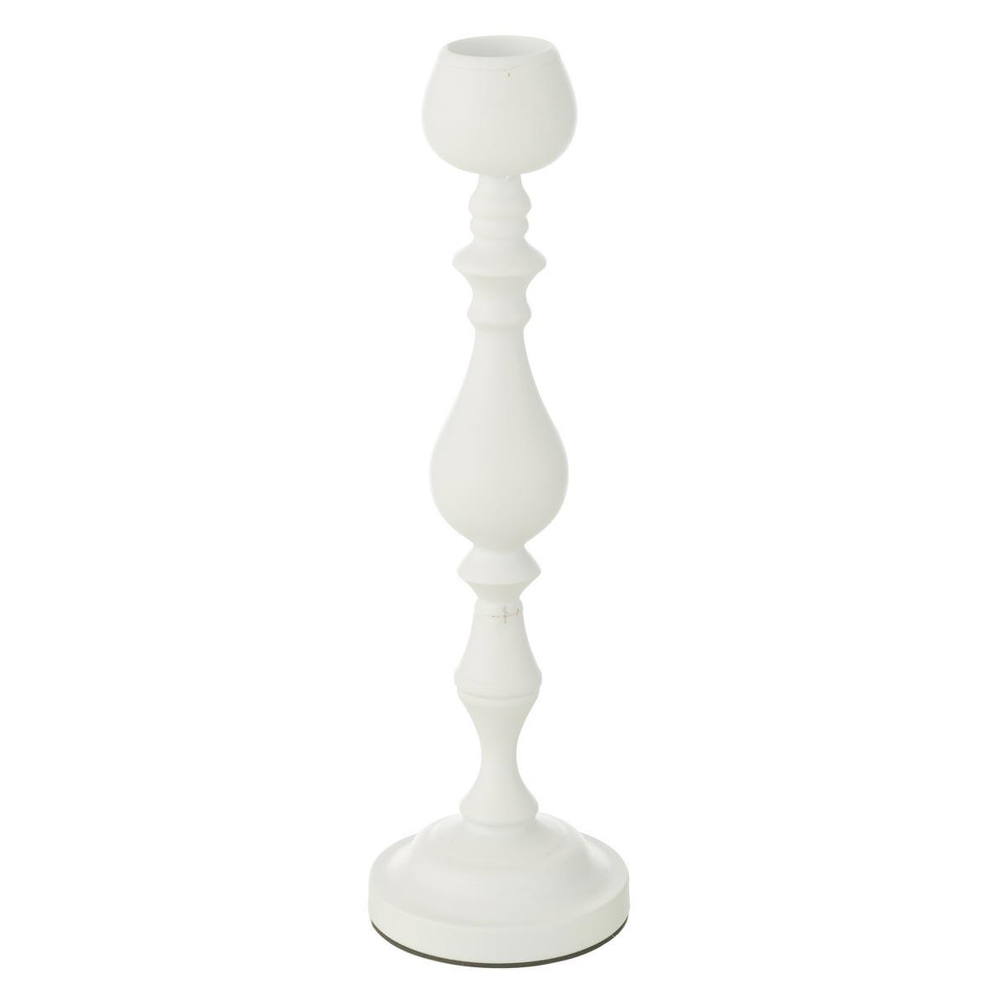 J-LINE Bougeoir en métal  monarchy  47cm blanc
